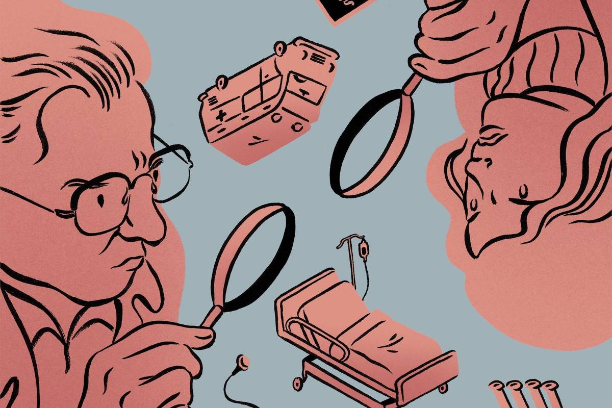 Ilustração para o guia de hospitais 2025