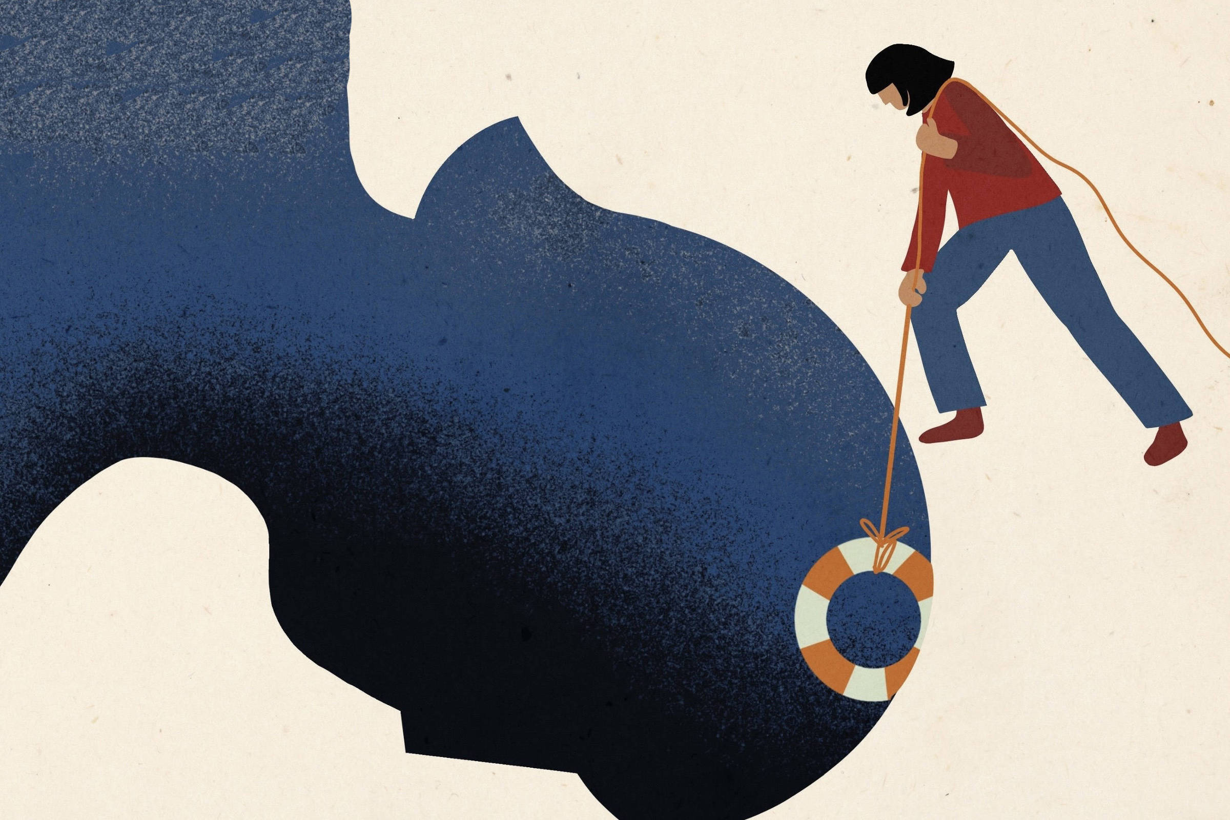 Ilustração para o texto de estreia da série Saúde Mental