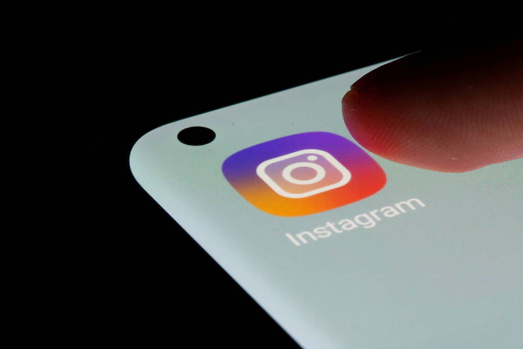 O aplicativo do Instagram em um celular