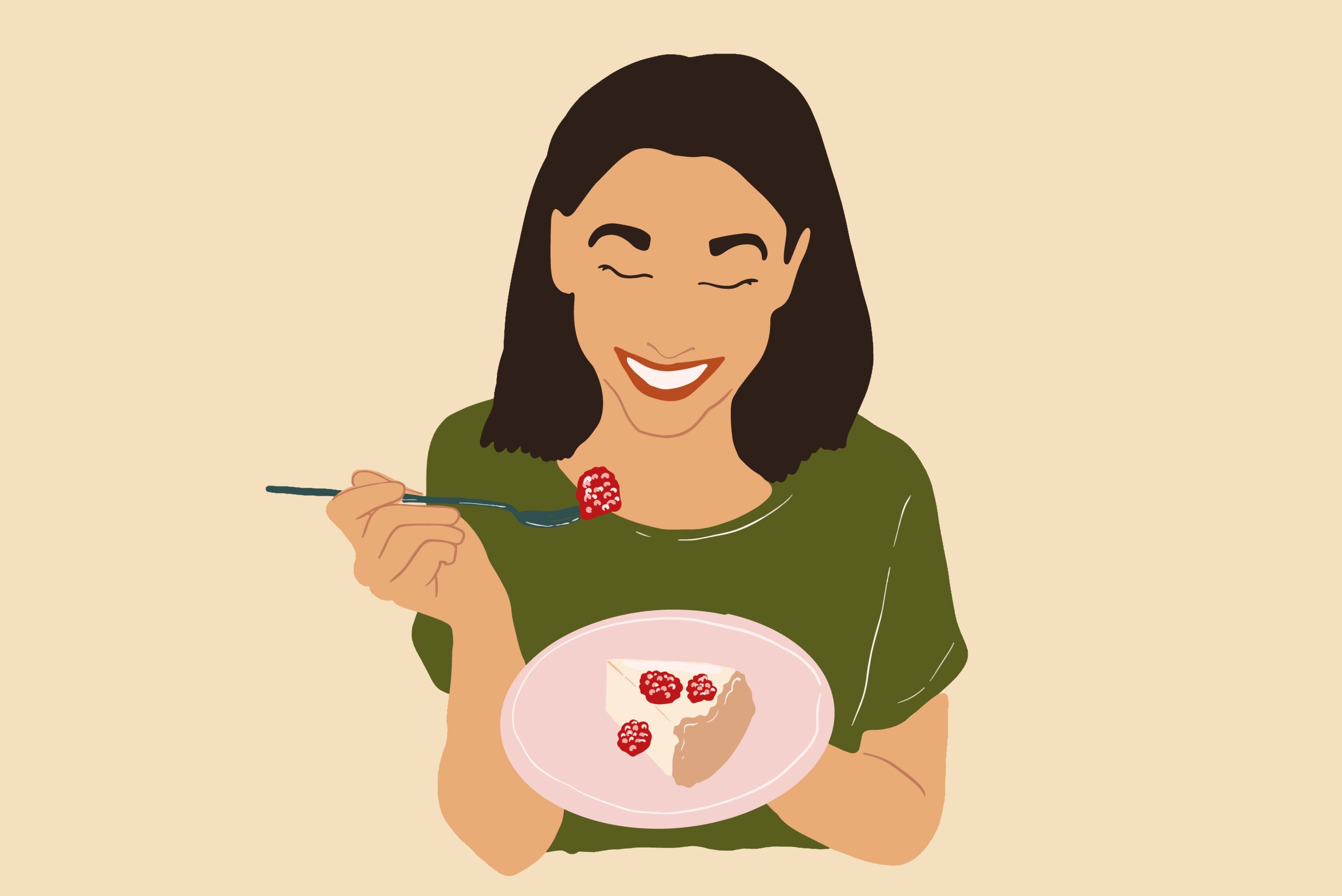 Como desfrutar de comida e se sentir bem em sua pele