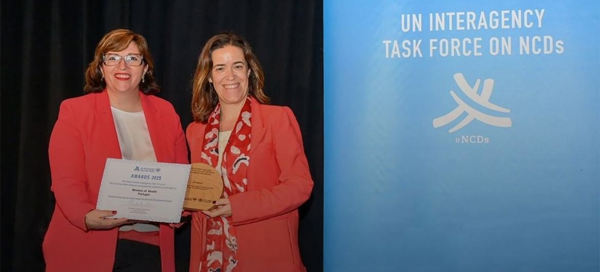 Secretária de Estado da Saúde Ana Povo recebeu o galardão à margem da 80.ª Assembleia Geral das Nações Unidas