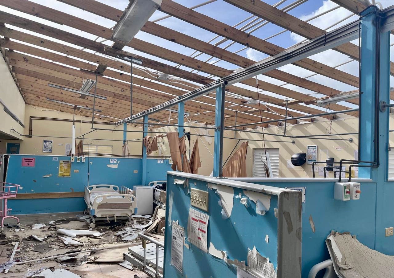 Unidade de saúde destruída